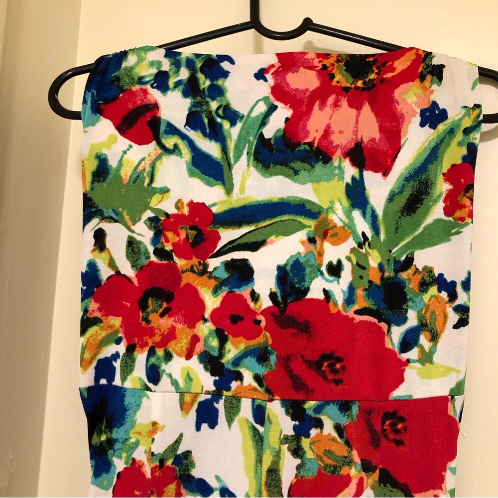 Lauren Ralph Lauren Floral Sleeveless V-Neck Wrap Ruched Evening Dress W Size 4 - Picture 7 of 10